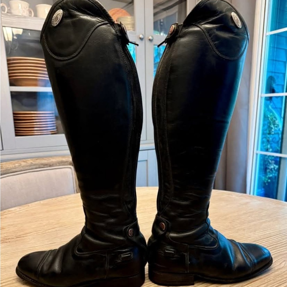 Black Leather Riding Boots- DeNiro sz 37